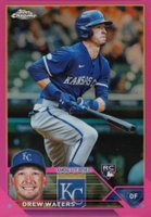 2023 Topps Chrome #147 Drew Waters Pink Refractor Baseball Card