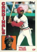 1984 Topps Tiffany #310 Willie McGee Baseball Card