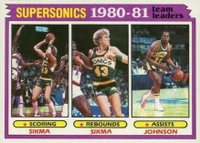 1981 Topps #64 Sonics Team Leaders Basketball Card