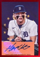 2023 Bowman Draft Bowman 1954 Flag Variation Autograph #MC Max Clark Baseball Card