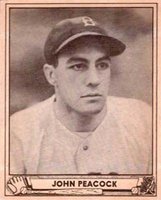1940 Play Ball #34 John Peacock Baseball Card