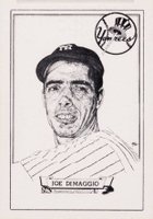 1950 Callahan Hall of Fame # Joe DiMaggio Baseball Card