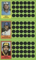 1981 Topps Scratch-Offs # Bob Horner/Jerry Mumphrey/Steve Henderson Baseball Card