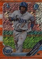 2019 Bowman Prospects Chrome #100 Wander Franco Orange Shimmer Baseball Card