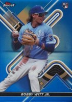 2022 Topps Finest #62 Bobby Witt Jr. Blue Refractor Baseball Card
