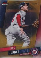 2019 Finest #81 Trea Turner Gold Refractor Baseball Card