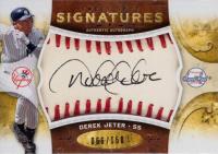 2009 Upper Deck Sweet Spot Signatures #S-DJ Derek Jeter Red Stitch Black Ink Baseball Card