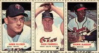 1964 Bazooka Panel # Killebrew/Farrell/Aaron Baseball Card