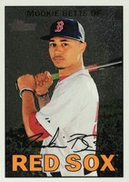 2016 Topps Heritage #469 Mookie Betts Portrait-Chrome Baseball Card