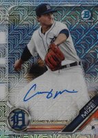 2019 Bowman Mega Box Chrome Mega Autographs #CM Casey Mize Baseball Card