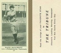 1916 Altoona Tribune #10 Dave Bancroft Baseball Card