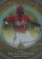 2022 Bowman Inception Prospect Autographs #PAED Elly de La Cruz Gold Foil Baseball Card