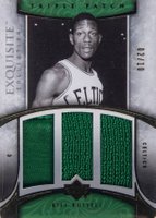2005 Upper Deck Exquisite Collection Triple Patches #E3PBR Bill Russell Basketball Card