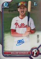 2022 Bowman Chrome Prospect Autographs #CPAWB William Bergolla Refractor Baseball Card