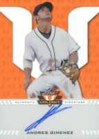2017 Leaf Valiant Autographs  #BAAG1 Andres Gimenez Orange Baseball Card