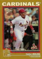 2004 Topps Chrome #219 Yadier Molina Gold Refractor Baseball Card