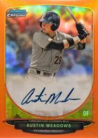 2013 Bowman Chrome Draft Picks & Prospects Autographs #BCAAM Austin Meadows Orange Refractor Baseball Card