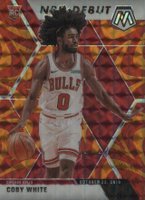 2019 Panini Mosaic #264 Coby White Reactive Orange Basketball Card