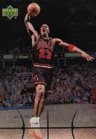 1999 Upper Deck Mattel # Michael Jordan In Air With Black Uniform Basketball Card