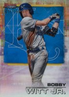 2021 Bowman's Best #15 Bobby Witt Jr. Blue Refractor Baseball Card