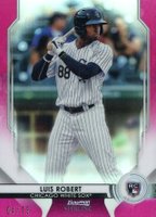 2020 Bowman Sterling #BSR80 Luis Robert Pink Refractor Baseball Card