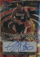 2022 Panini Spectra Illustrious Legends Signatures #ILSRWL Rasheed Wallace Astral Basketball Card
