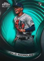 2022 Topps Chrome Black #10 Julio Rodriguez Green Refractor Baseball Card
