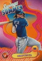 2024 Topps Pristine Swings of Summer #SS3 Bobby Witt Jr. Orange Refractor Baseball Card