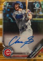 2019 Bowman Draft Chrome Draft Picks Autograph #CDACS Chase Strumpf Gold Refractor Baseball Card