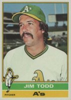 1976 Topps #221 Jim Todd Baseball Card