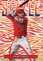 2024 Topps Chrome Update Sizzle #SIZ9 Mike Trout Baseball Card
