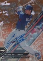 2017 Topps High Tek #CBE Cody Bellinger Autograph-Orange Magma Diffractor Baseball Card