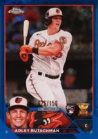 2023 Topps Chrome Logofractor Edition #1 Adley Rutschman Blue Refractor Baseball Card