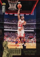 1996 Upper Deck Jordan Collection #JC3 Michael Jordan Career NBA Playoff Scoring Leader Basketball Card