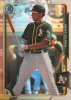 2015 Bowman Draft #196 Matt Olson Chrome-Refractor Baseball Card