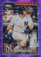 2024 Topps Chrome #89 Jasson Dominguez Purple Sonar Refractor Baseball Card