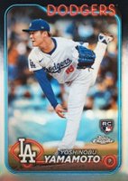 2024 Topps Chrome #18 Yoshinobu Yamamoto Refractor Baseball Card