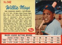 1962 Post Cereal #142 Willie Mays Baseball Card