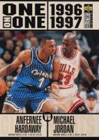1996 Collector's Choice #356 Hardaway vs. Jordan One on One Basketball Card