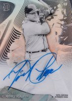 2014 Topps High Tek #HT-MC Miguel Cabrera Autograph-Black & White Diffractor Baseball Card