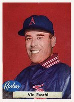 1955 Rodeo Meats Athletics #29 Vic Raschi Baseball Card