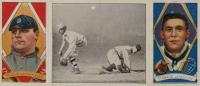 1912 Hassan Triple Folders # A wide throw saves Crawford Stanage/Mullin Baseball Card