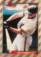 1992 Bowman #673 Will Clark Foil Baseball Card