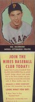 1958 Hires Root Beer #36 Bill Mazeroski With Tab Baseball Card