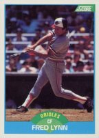 1989 Score #126 Fred Lynn Baseball Card