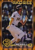 2024 Topps Chrome #207 Jackson Merrill Gold Raywave Baseball Card