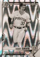 2021 Bowman Draft #BDC48 Henry Davis Chrome-Black & White Raywave Refractor Baseball Card