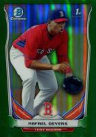 2014 Bowman Draft Picks Top Prospects #CTP37 Rafael Devers Chrome-Green Refractor Baseball Card