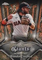 2022 Topps Chrome Pinstriped/Club Plaques #P19 Brandon Crawford Baseball Card
