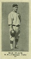 1916 Sporting News #59 Max Flack Blank Back Baseball Card